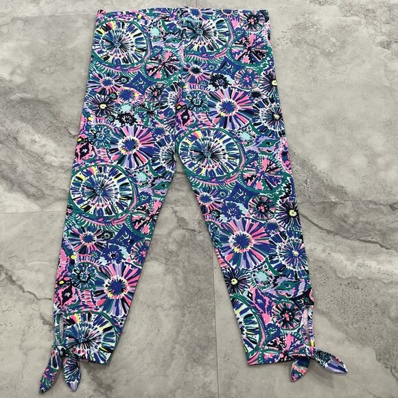 Lilly Pulitzer Girls Maia Legging The Swim Medallion Crop Size 12 - 14 - Picture 2 of 6